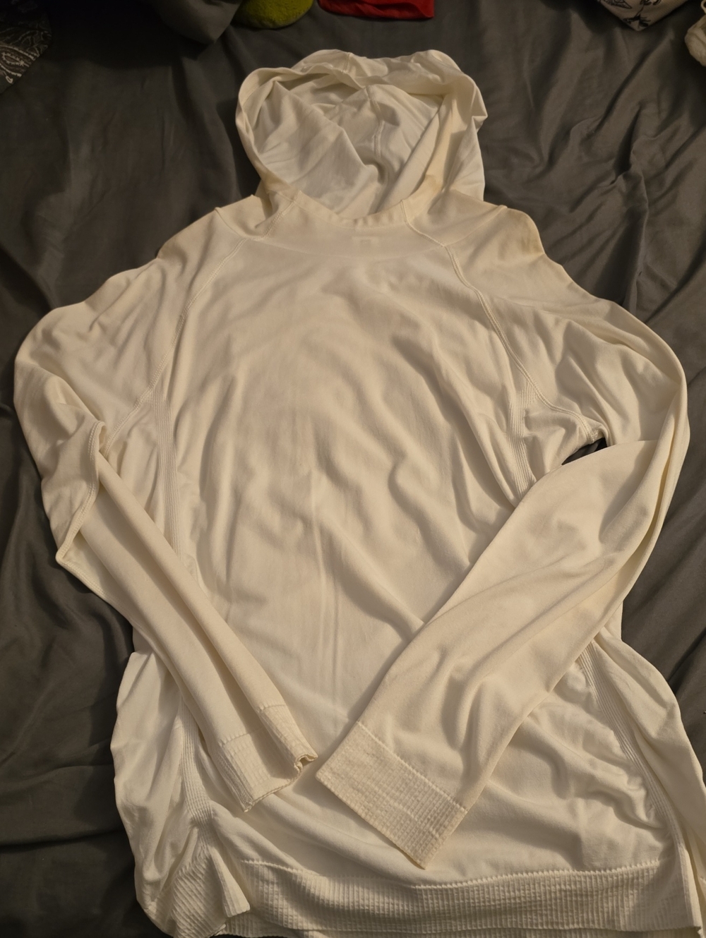 Fabletics Cream Lightweight Hooded Pullover